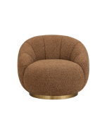 Cleo Tub Chair, upholstered chair, black, textured weave, gold base