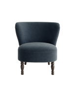 Bisley Chair, grey and floral upholstery 
