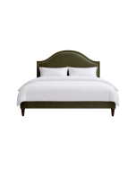 Polly Bed, sage green, wooden feet