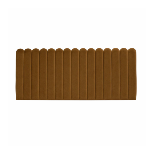 White fluted upholstered headboard